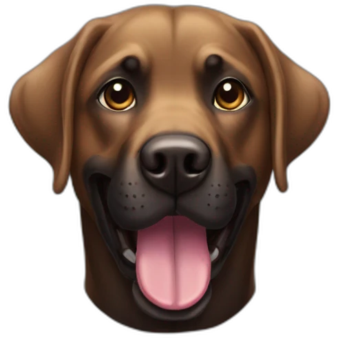 Black-Labrador-grimace-face emoji