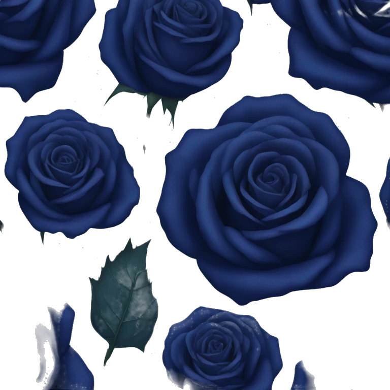 Dark blue rose  emoji