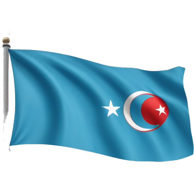 Turkish flag but blue  emoji