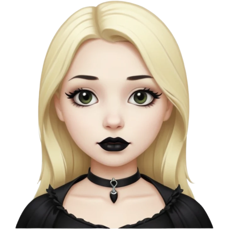 blonde gothic girl  emoji