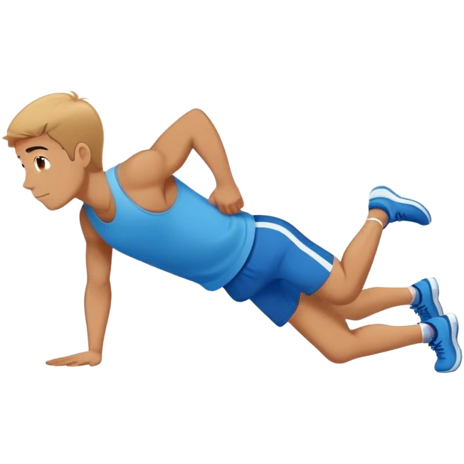 blue shorts plank exercise emoji