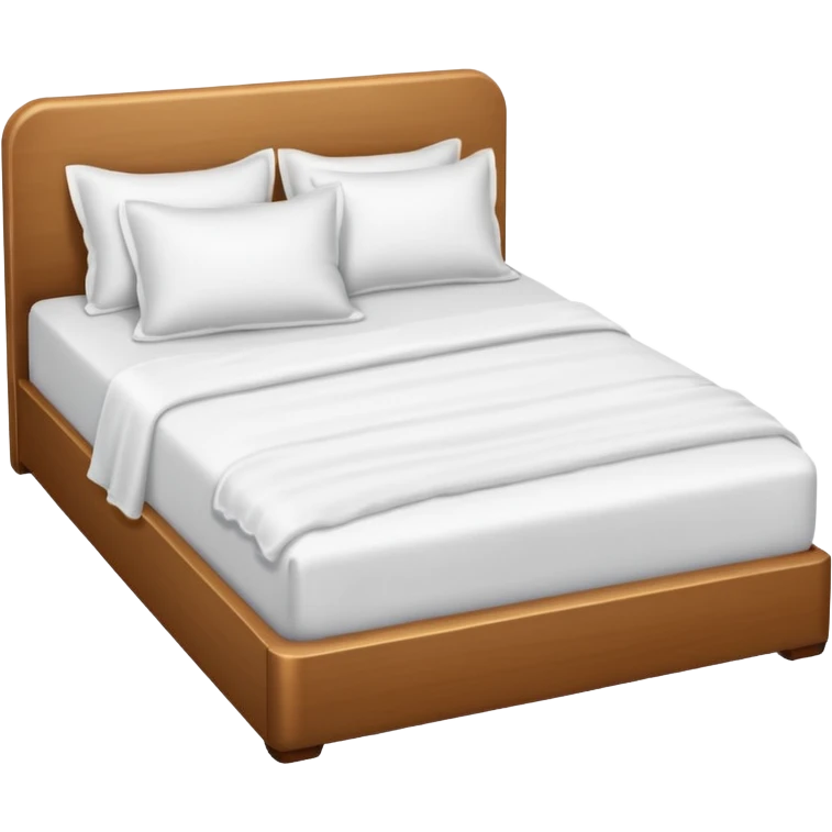 a white bed with white bedsheets emoji