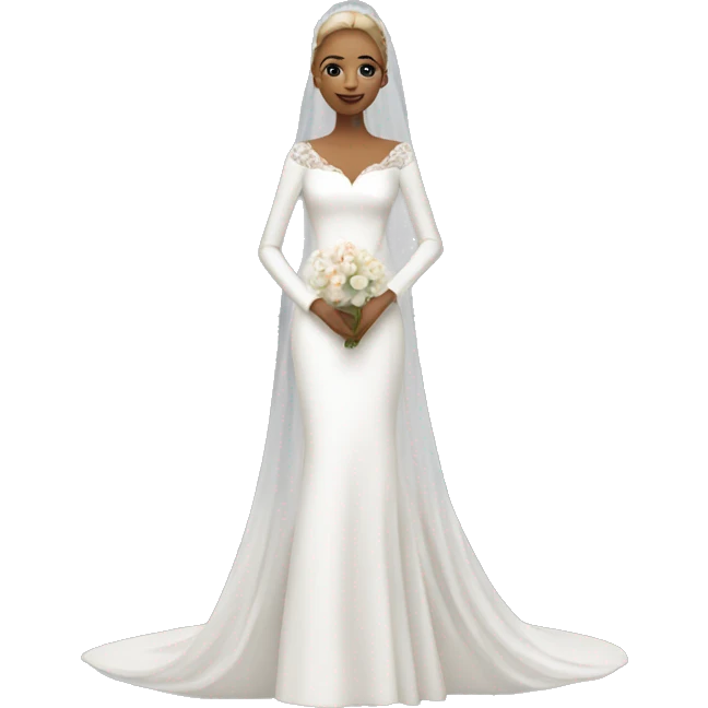 Long sleeve wedding dress emoji