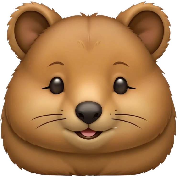 Meme-Worthy Cute Sleeping Quokka Portrait Emoji, Head resting peacefully with a contented smile, showcasing a delightfully compact build and a luxuriously soft brown fur, eyes shut in a serene, restful nap, Simplified yet hilariously adorable features, highly detailed, glowing with a soft, drowsy light, high shine, relaxed and utterly lovable, stylized with an air of playful laziness, bright and heartwarming, soft glowing outline, capturing the essence of a comically sleepy quokka, so meme‐worthy it feels like it could instantly become the next viral sensation of adorable slumber! emoji