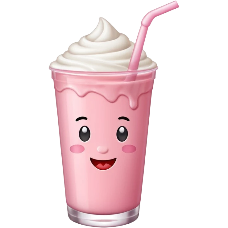 Strawberry milk cartoon emoji