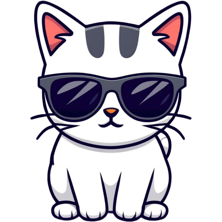 Cat with sunglasses emoji