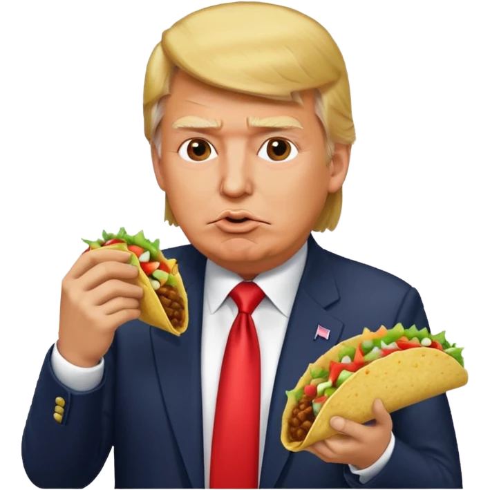 Donald Trump eating tacos emoji