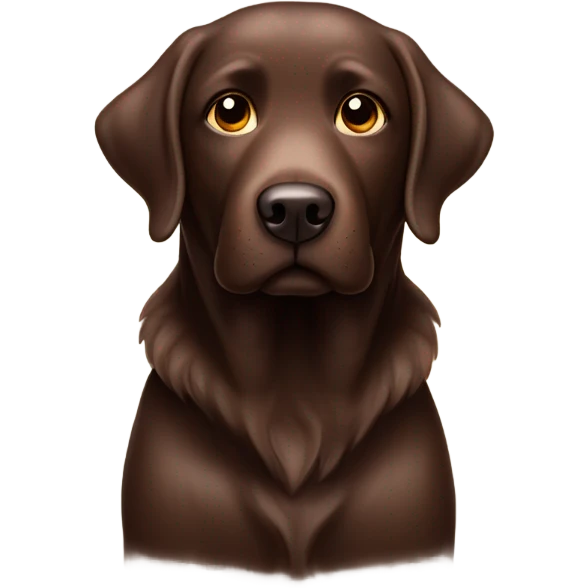 Chocolate lab freezing cold emoji