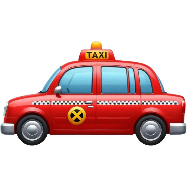 red taxi emoji
