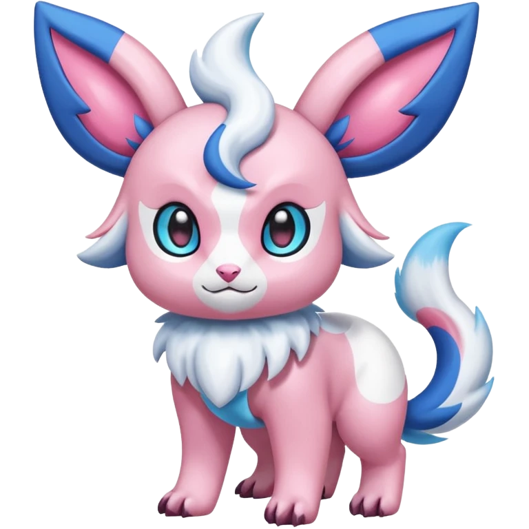 Shiny Absol-Sylveon-Fakémon-hybrid-creature (full body)  emoji