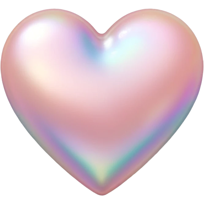 pastel pink pearl heart emoji