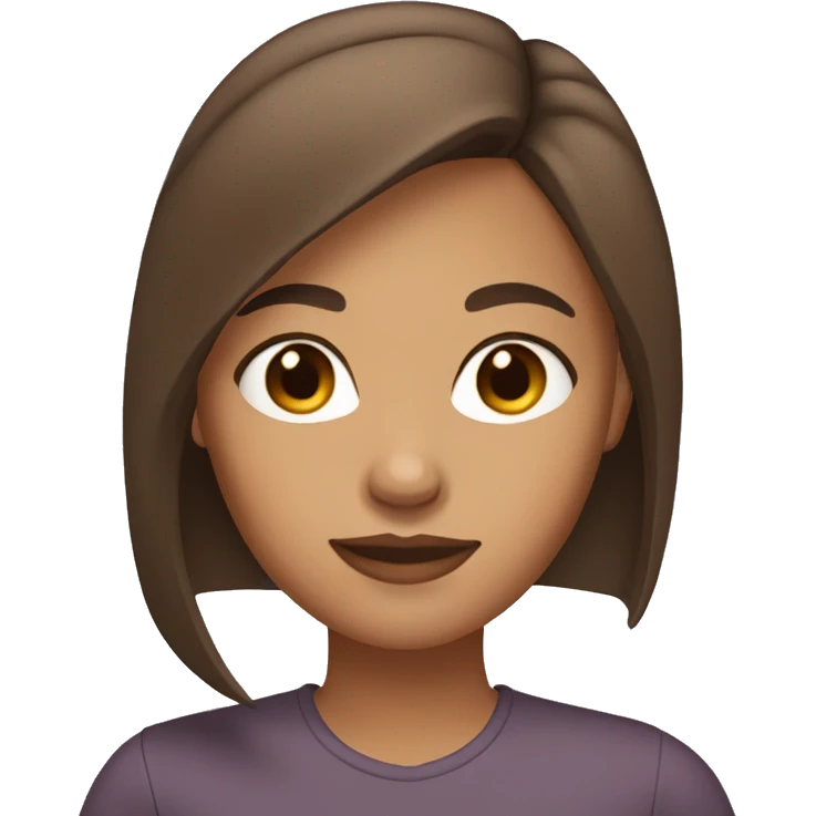 Lightskin female with brown straight hair  emoji