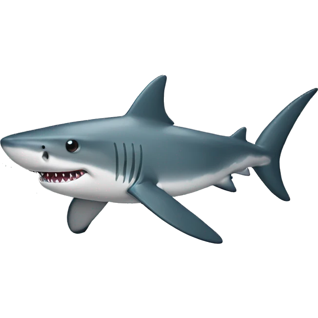 Shark with a top has emoji