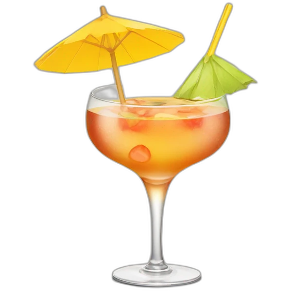 a drink with little paper umbrella inside emoji