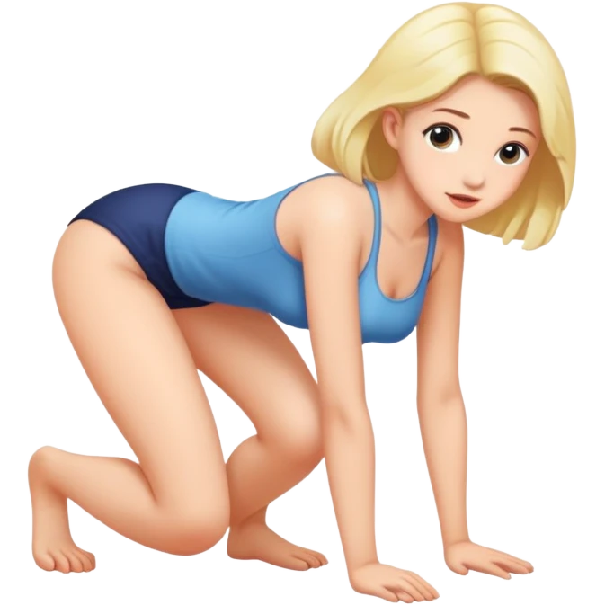 Девушка стоящая раком  emoji
