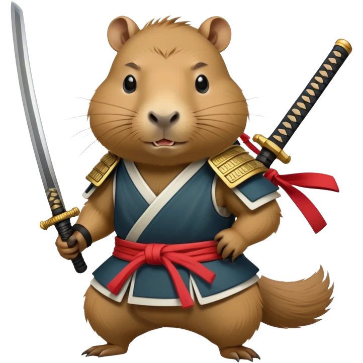 Capybara samurai emoji