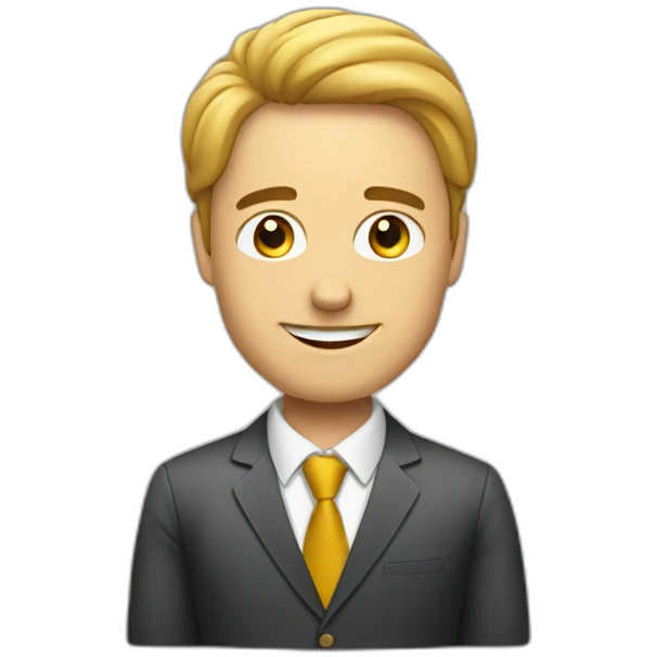 businessman doing work emoji