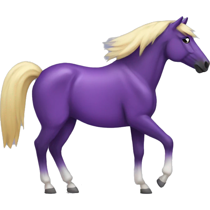 Mustang with Purple Heart emoji