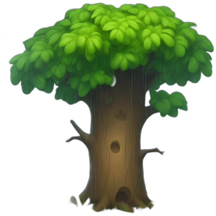Rain in the wood emoji