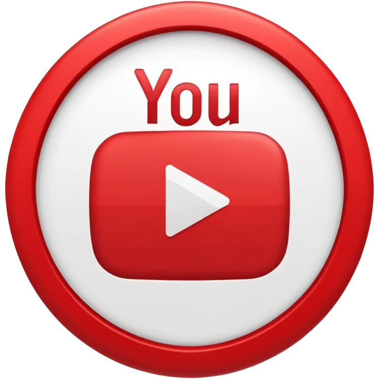 rounded play button youtube logo emoji with white background emoji