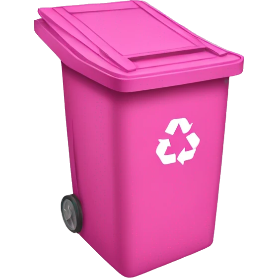 pink recycle bin emoji