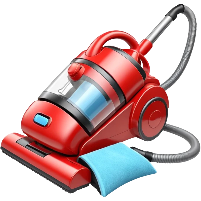 vacuum cleaner cleaning dust from a carpet, visible dust particles being sucked in, soft fabric carpet texture, modern household appliance, dynamic suction effect, 3D cartoon style, mobile game icon style, centered composition, clean background, no people, no animals, no text, no watermark

 emoji