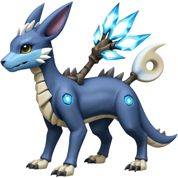 Manectric-Electrike-Lugia-Cubone-Umbreon-Marowak-Draco-Fakémon-hybrid-creature (full body), 4 legs emoji