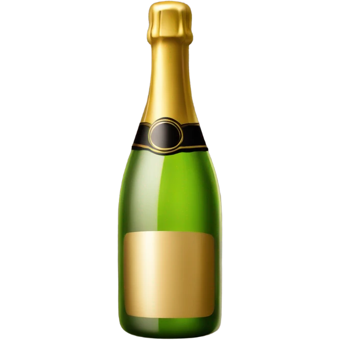 Bottle of champagne emoji