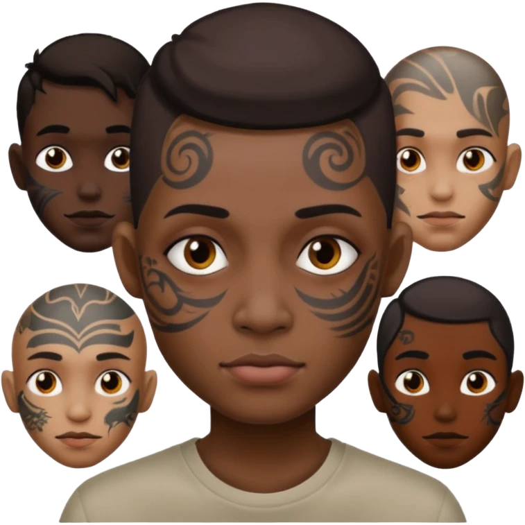 absurdly amount of face tattoos emoji