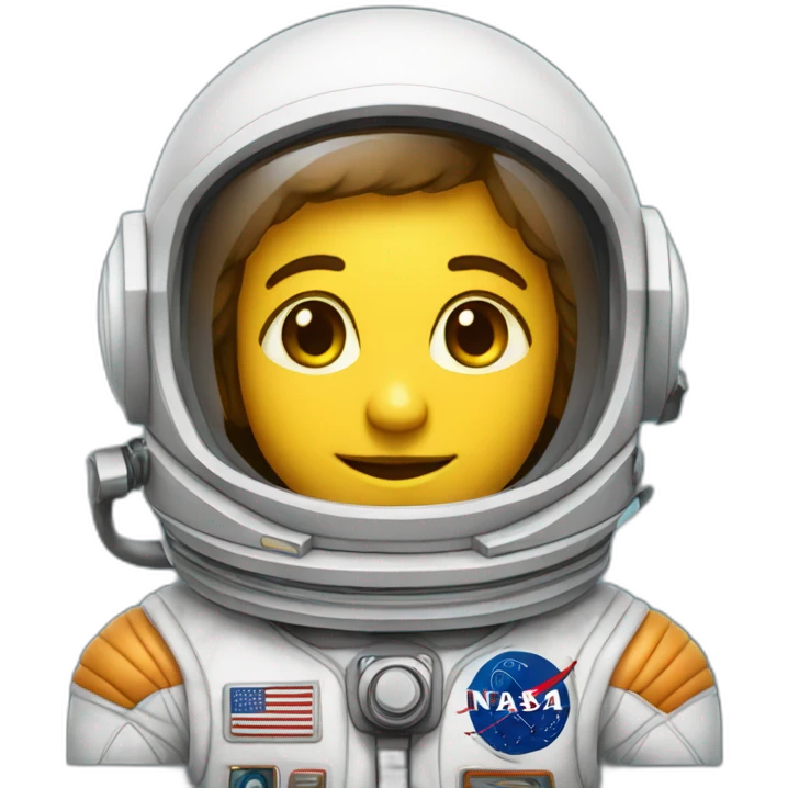 astronauta em desenho emoji