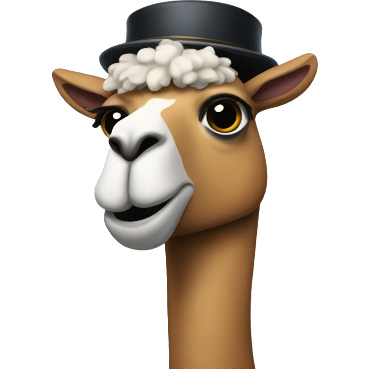 A llama dressed as sherlock Holmes emoji