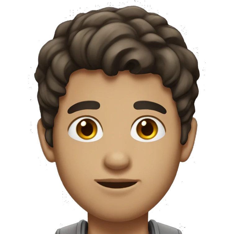 25 year old boy with dark hair and light -brown skin  emoji