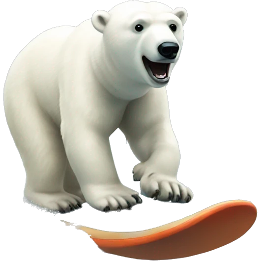 polar bear surfing  emoji
