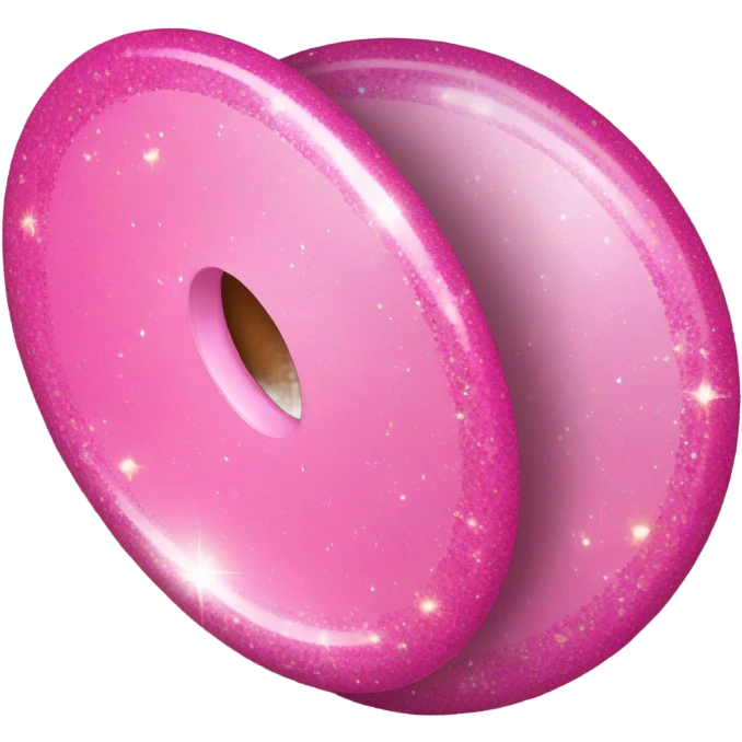 Pink frisbee with glitter  emoji