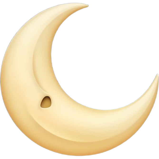 "Peaceful crescent moon with soft glow, no people" emoji