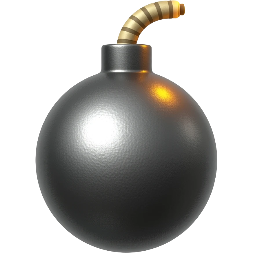 a bomb with a lit fuse emoji