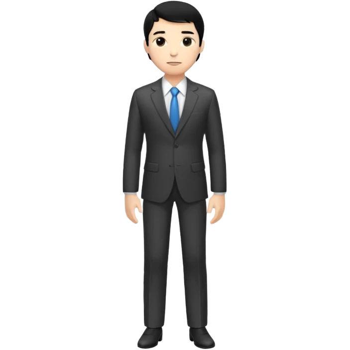 BLACK HAIR LIGHT SKIN MAN FULL BODY BOSS emoji