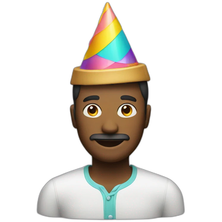 man with party hat emoji