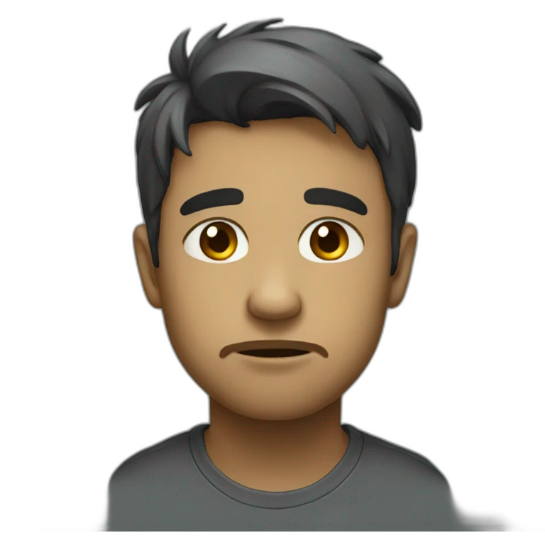 Sad in the same style as before emoji