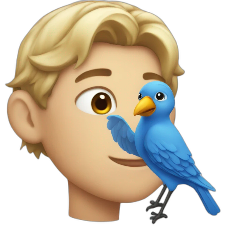 blue bird emoji