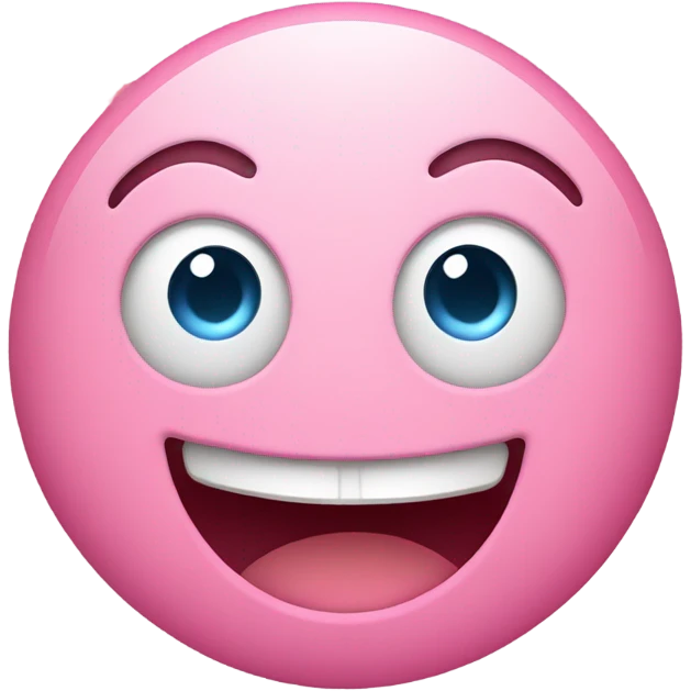 Pink happy face  emoji
