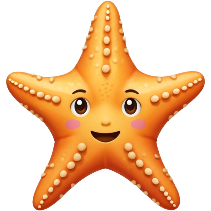 draw a starfish, sad and cheerful,  emoji
