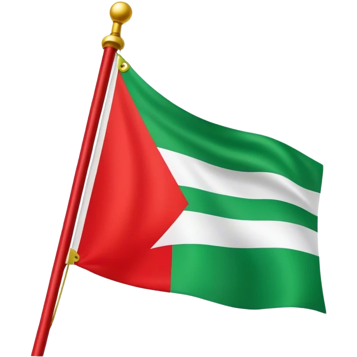 “A flag with a red top, a white stripe in the middle, and a green bottom.” emoji