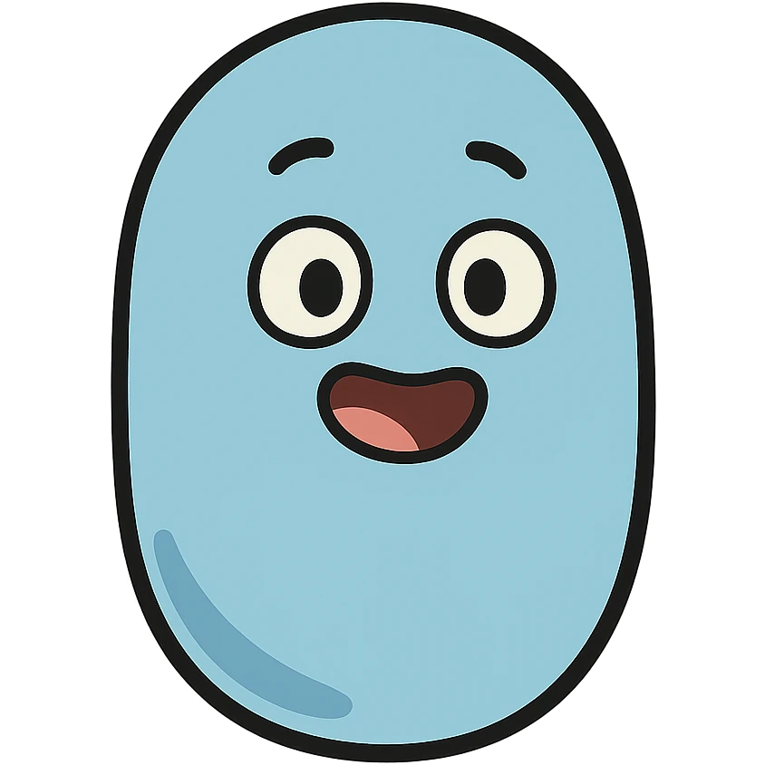 single blue pastille candy, soft rounded shape, subtle shading, minimal details, icon style emoji