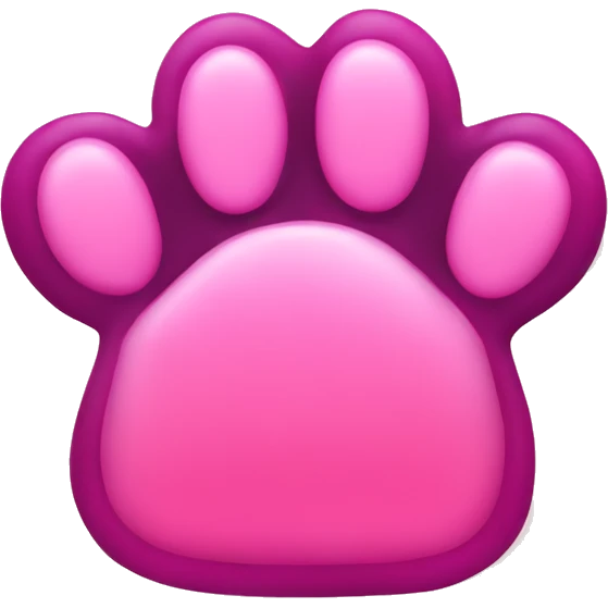 pink paw shaped jelly emoji
