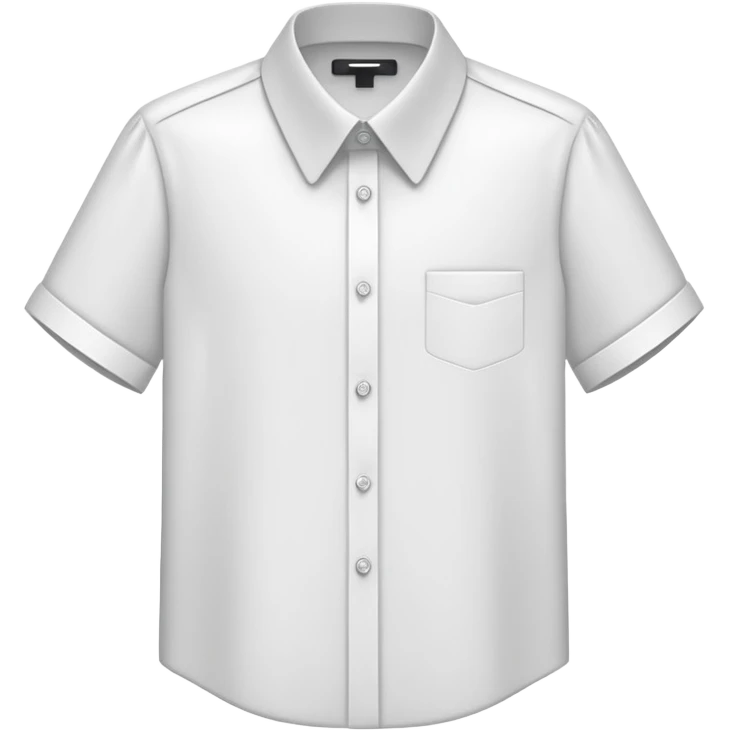 White Dress Shirt: A shirt hangs neatly on hanger, Collar folds sharply, Buttons align vertically, Sleeves hang straight down emoji