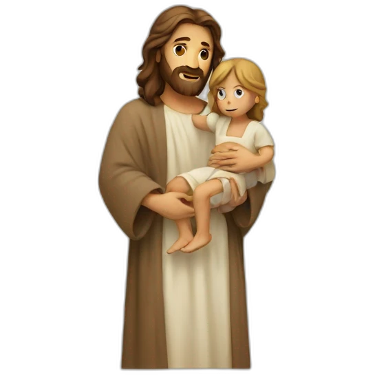 Jesus protecting a child emoji