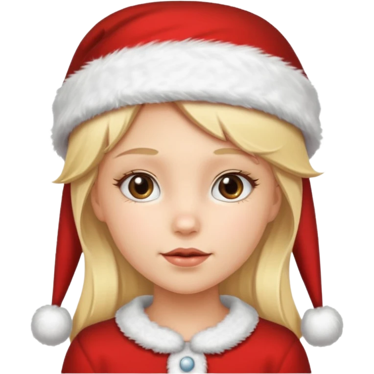 Blondie girl santa clauss emoji