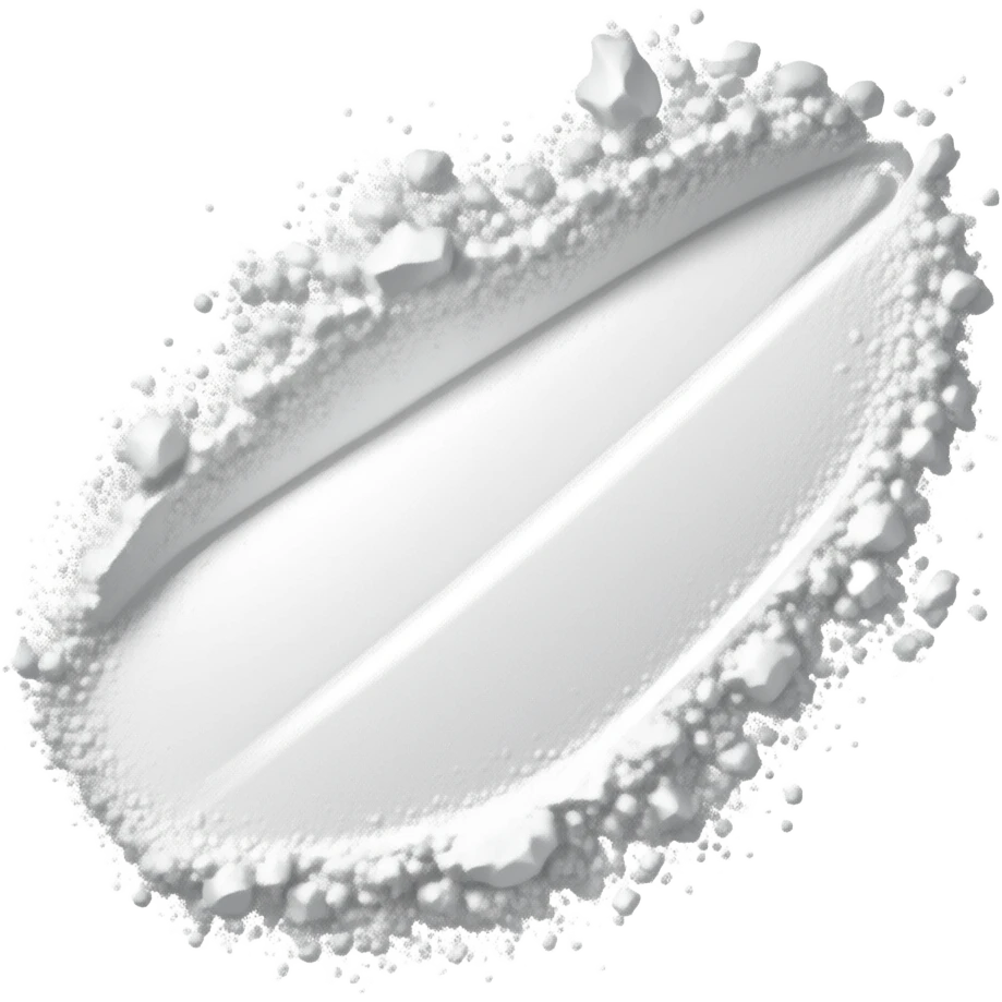 Белая полоса порошка emoji