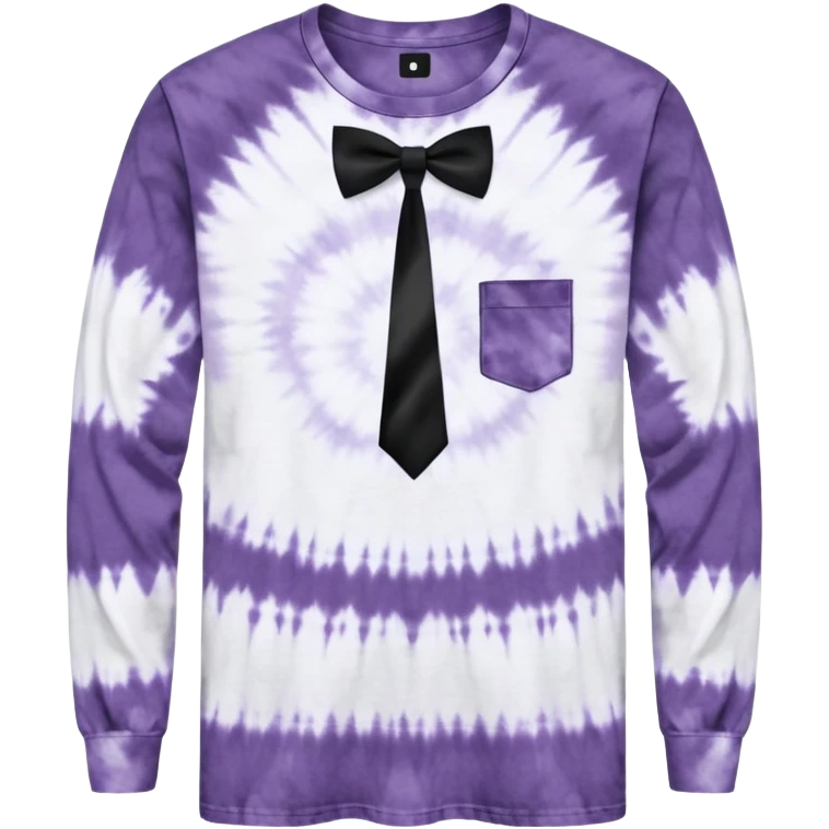 Long sleeve black tie dye shirt emoji